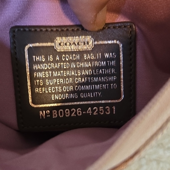 Coach Pink and Brown Crossbody Bag - Picture 8 of 9